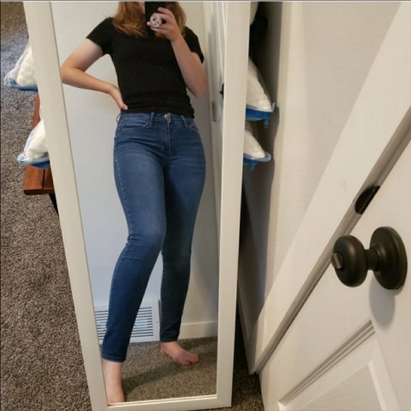 Aeropostale High Waist Dark Wash Jeggings Aero 0 - Picture 4 of 7